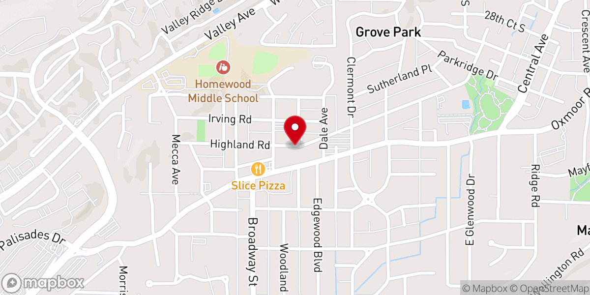 Map showing location of Dawson Memorial Baptist Church