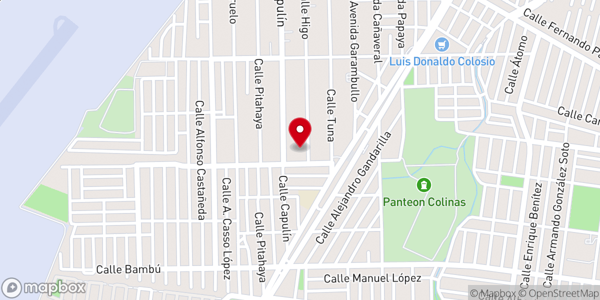 Map showing location of Parroquia Santo Niño de Atocha