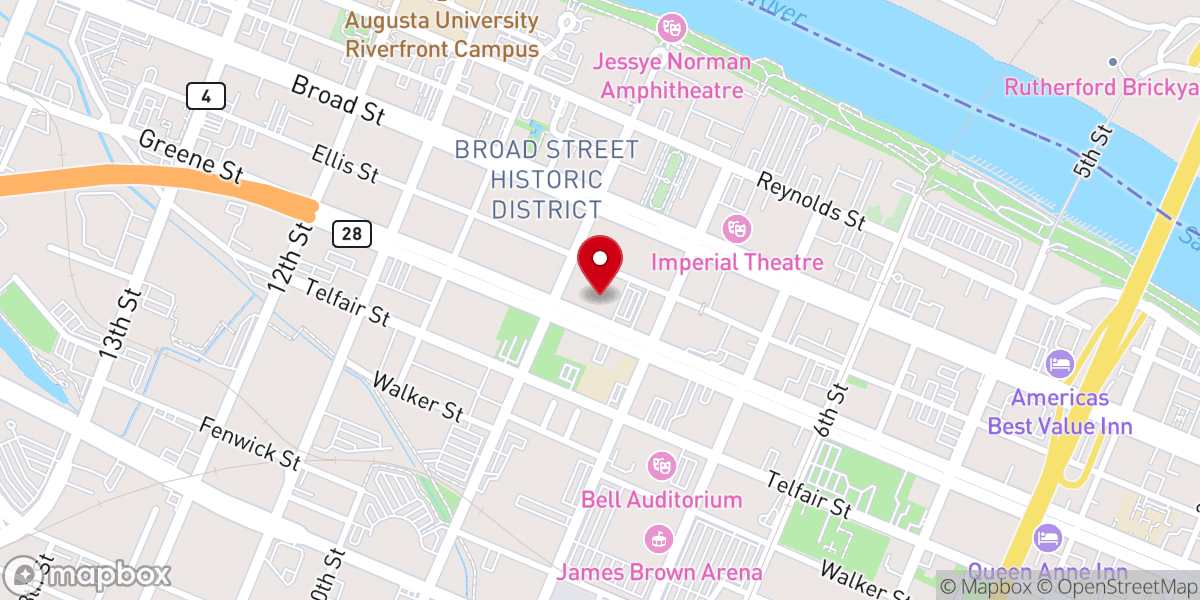 Map showing location of Lutheran Church of the Resurrection