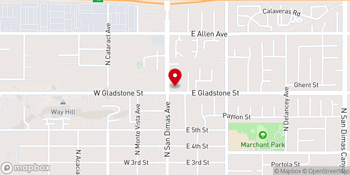Map showing location of Hilltop Church
