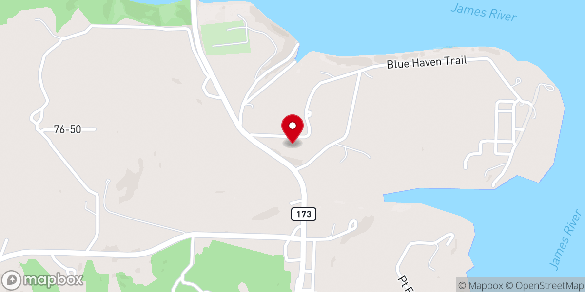 Map showing location of Cape Fair Church