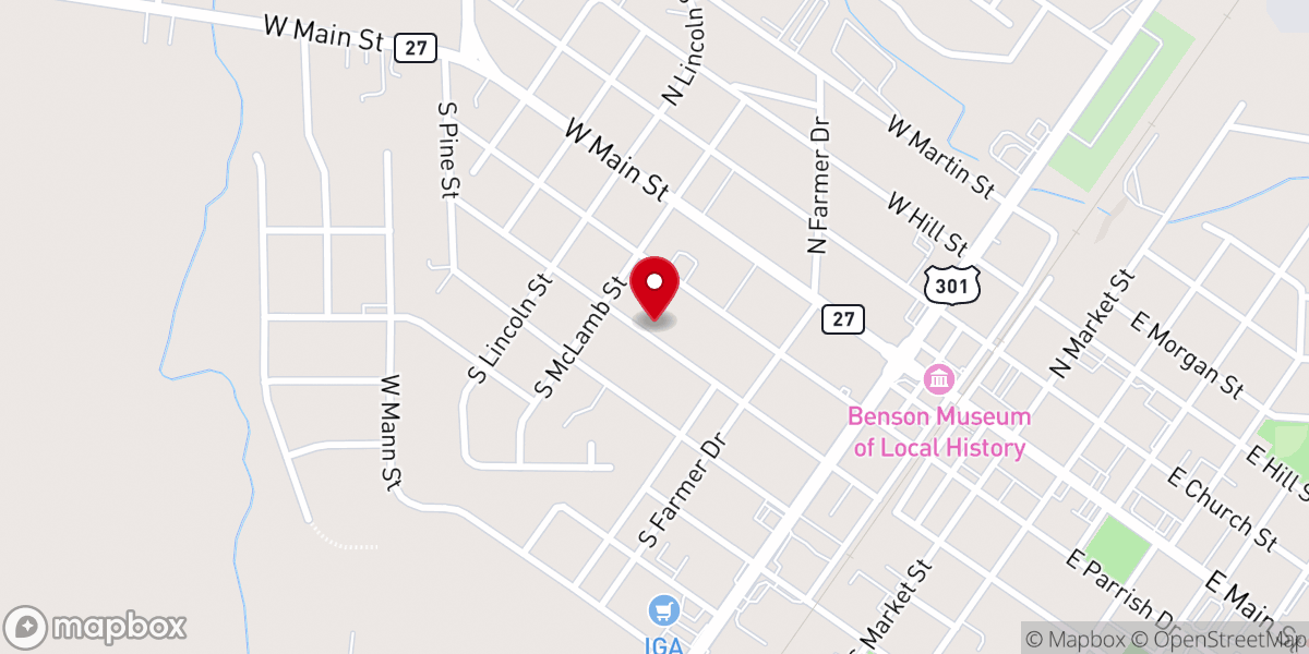Map showing location of St. James Disciples Church