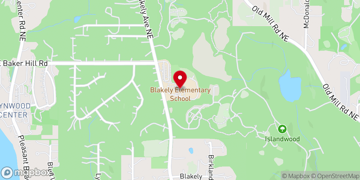 Map showing location of newlife Bainbridge Island