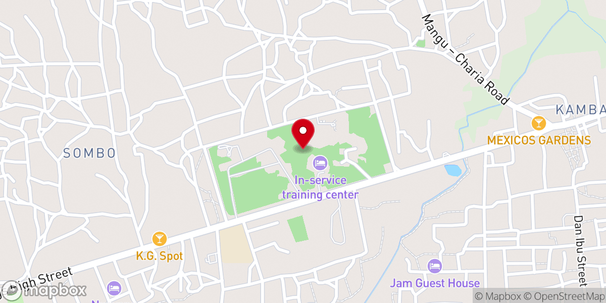 Map showing location of IN Service Chaple