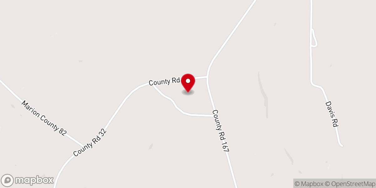 Map showing location of Rocky Top Church