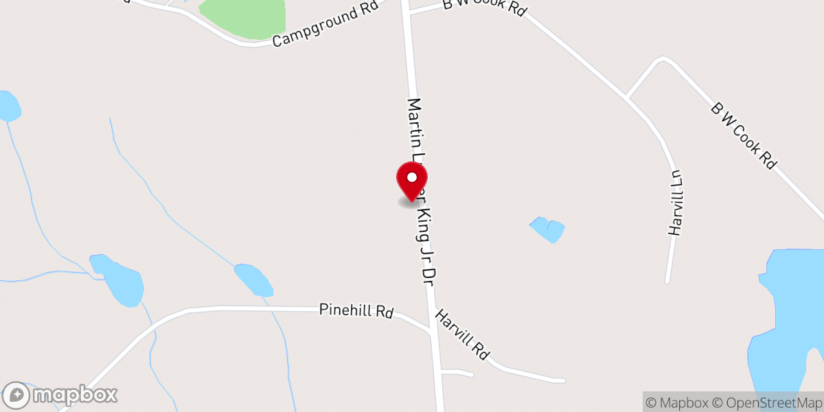 Map showing location of Olivet Church