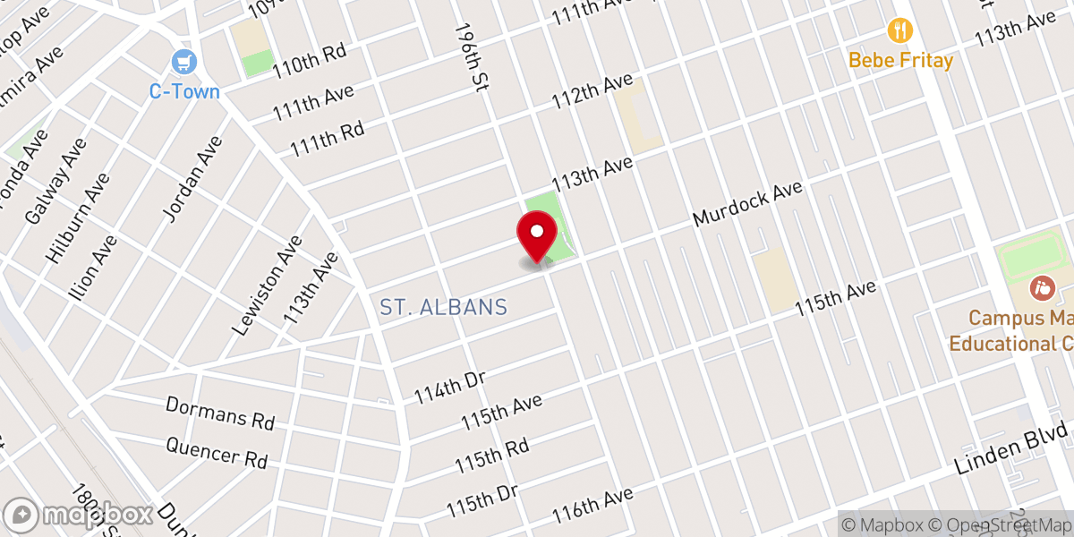 Map showing location of Mt Calvary Church of God in Christ