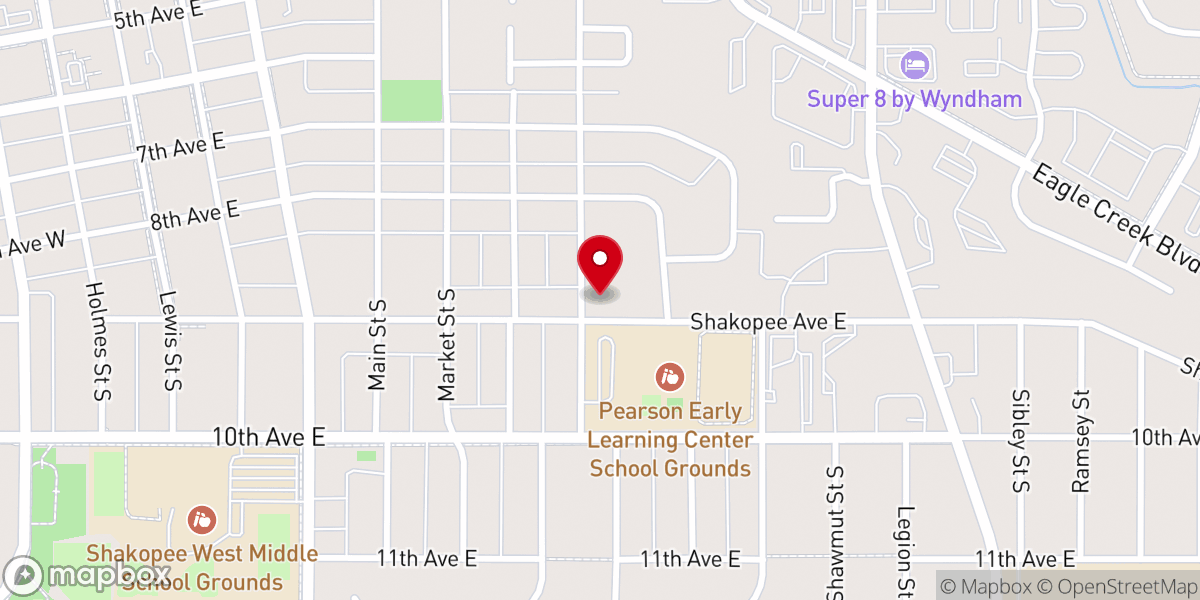 Map showing location of SkyWater Church