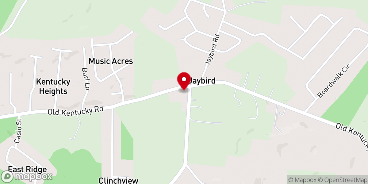 Map showing location of Fairfield Baptist Church