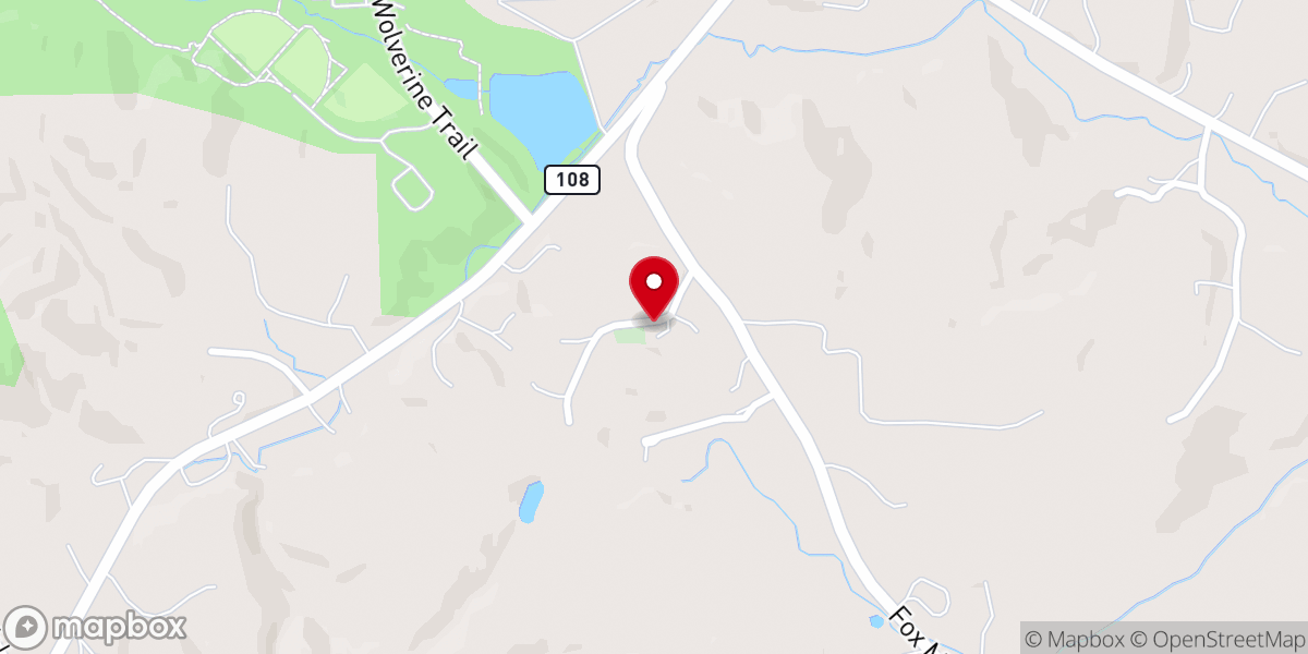 Map showing location of Stony Knoll Church