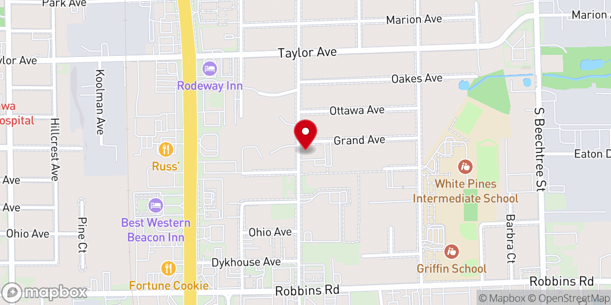 Map showing location of Trinity Church Grand Haven