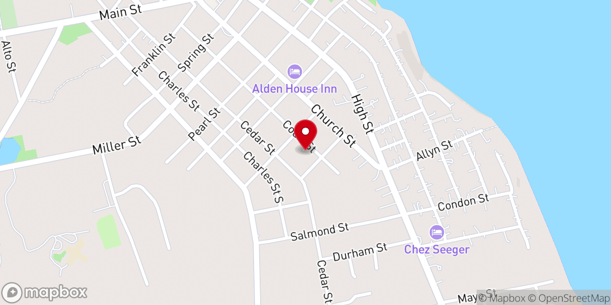 Map showing location of St. Francis of Assisi Church