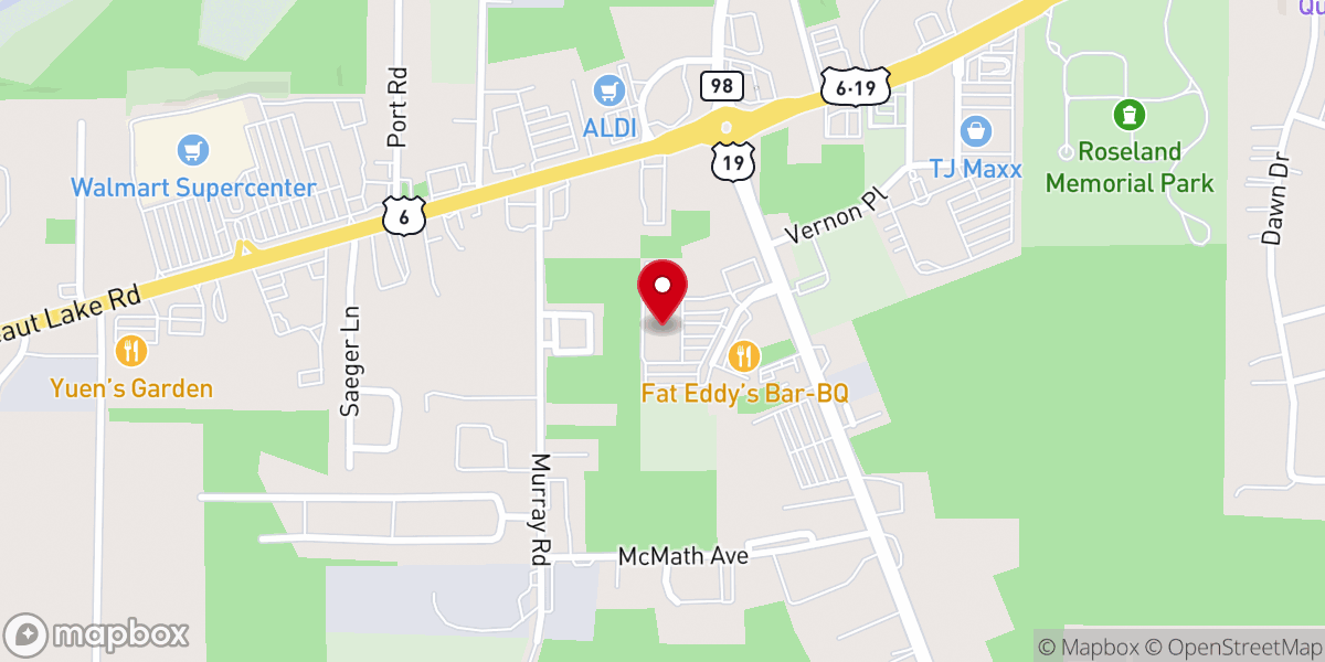Map showing location of Victory Family Church - Meadville campus