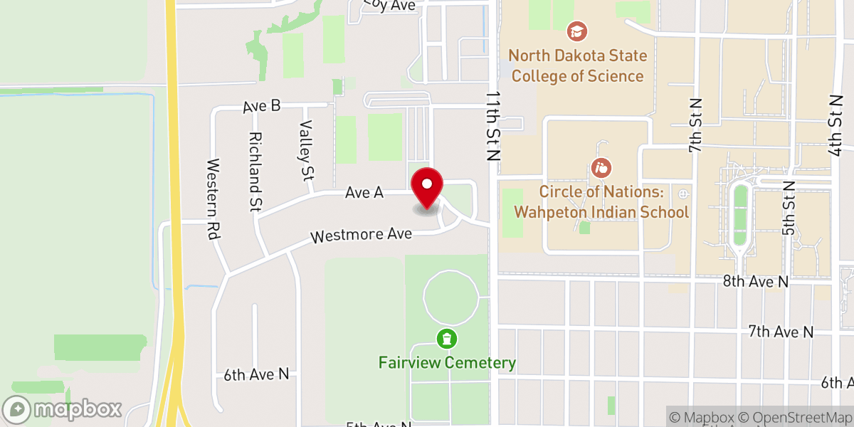 Map showing location of United Church of Christ