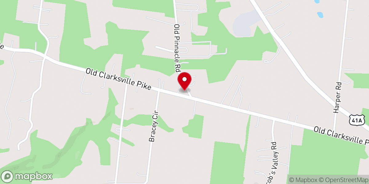 Map showing location of Oakwood Community Church