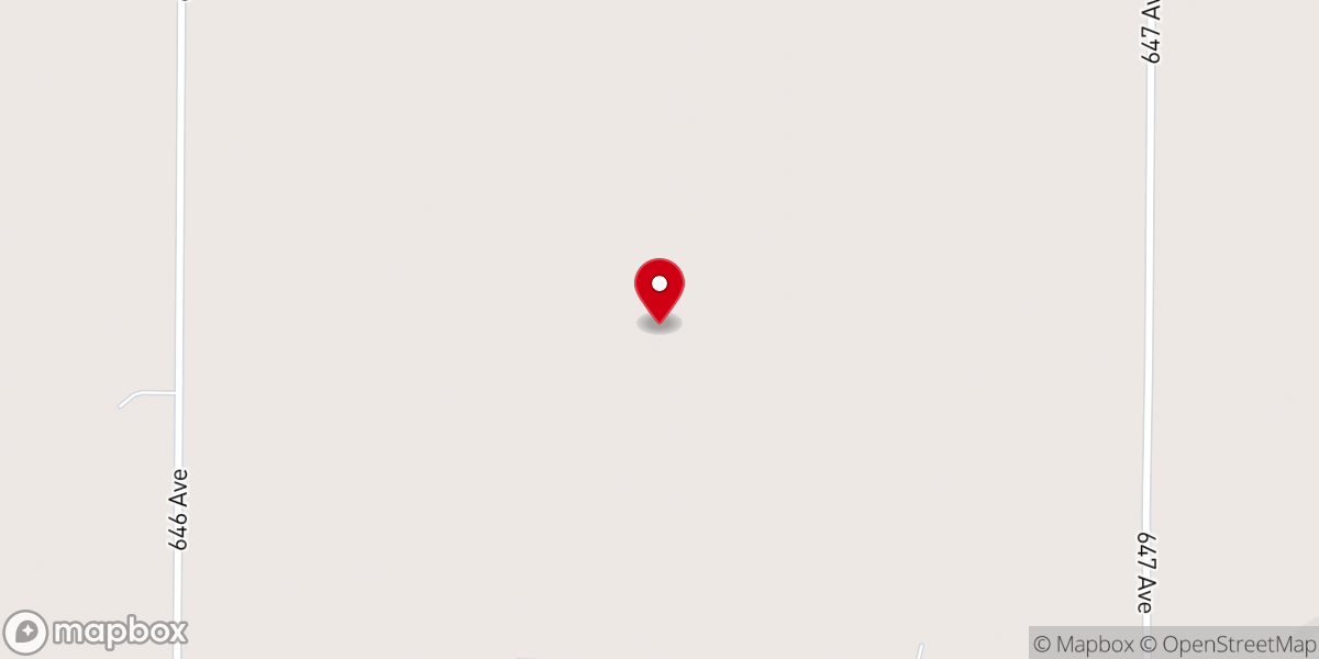 Map showing location of Prairie Union Baptist Church