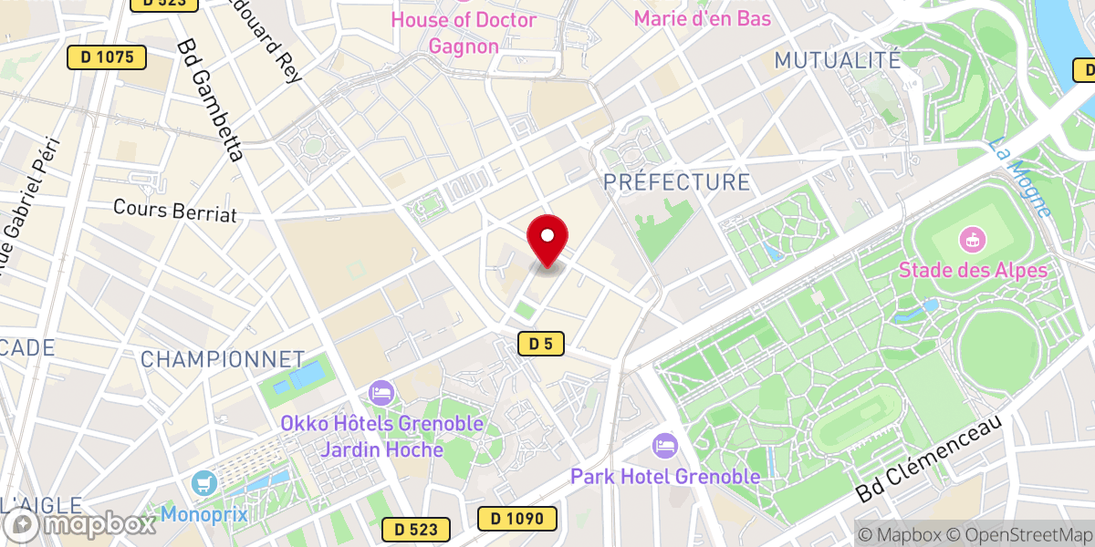 Map showing location of Basilique Saint-Joseph de Grenoble