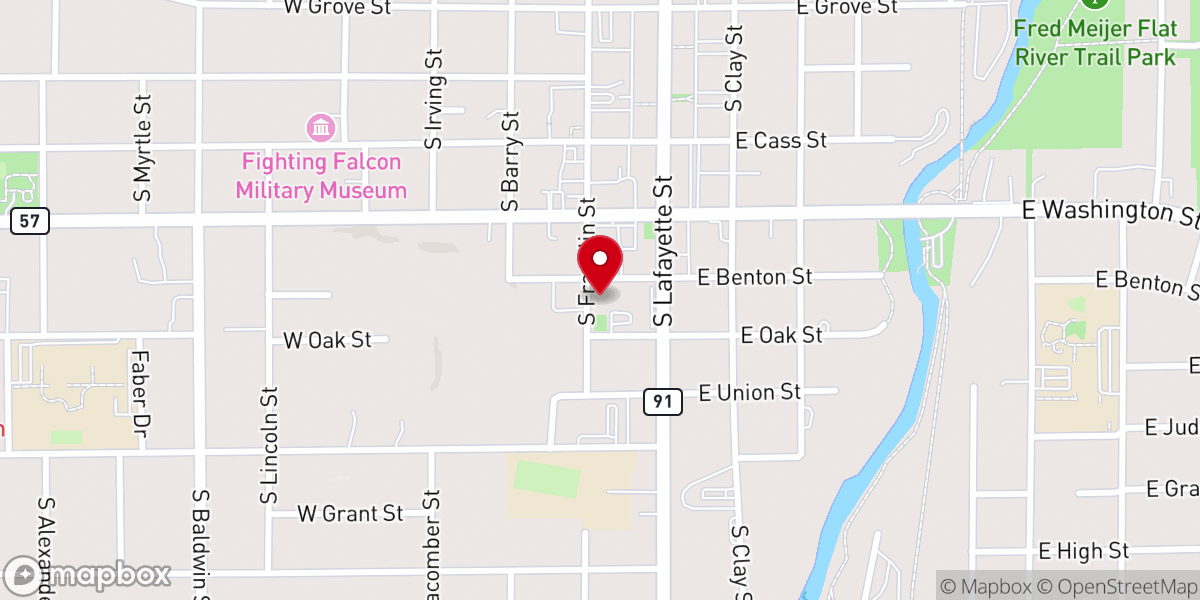 Map showing location of Our Catholic Community
