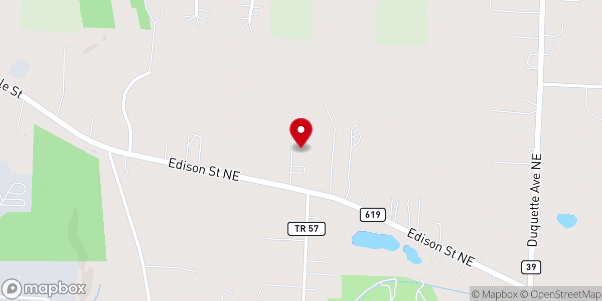 Map showing location of Bethany Mennonite Church