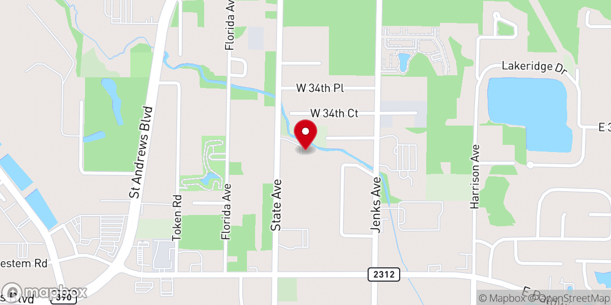 Map showing location of Heritage Bible Church