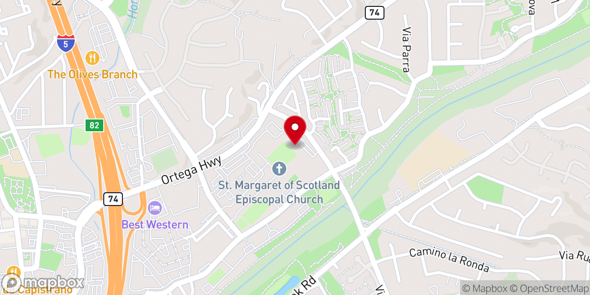 Map showing location of St. Margaret's Episcopal Church
