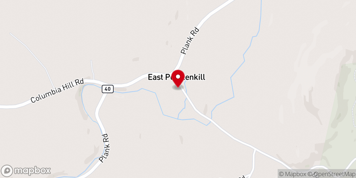 Map showing location of First Baptist Church of East Poestenkill