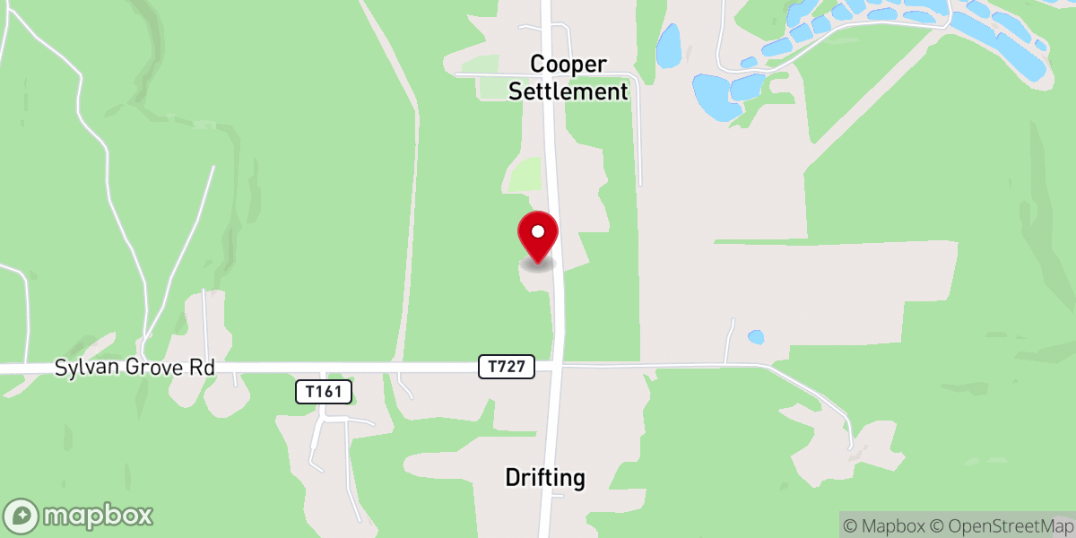 Map showing location of St. Severn Catholic Church