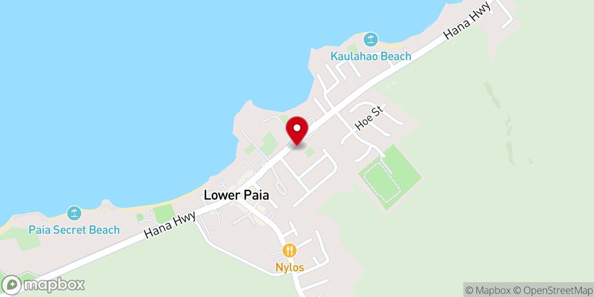 Map showing location of Paia Hawaiian Protestant Church