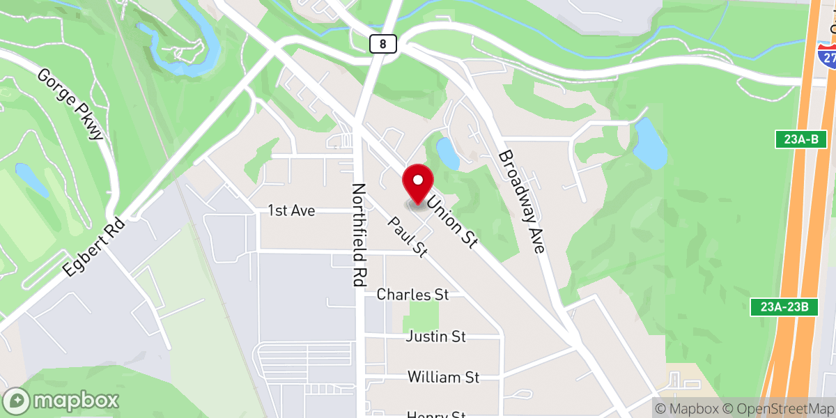 Map showing location of Saint Mary Roman Catholic Church