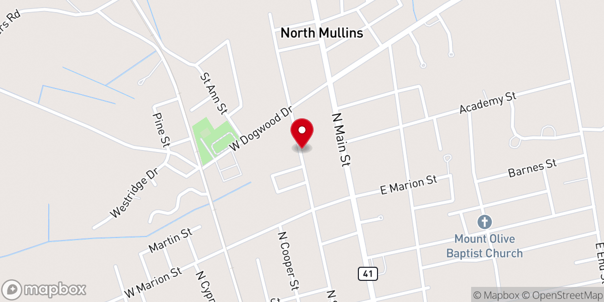 Map showing location of Ebenezer African Methodist Episcopal Church