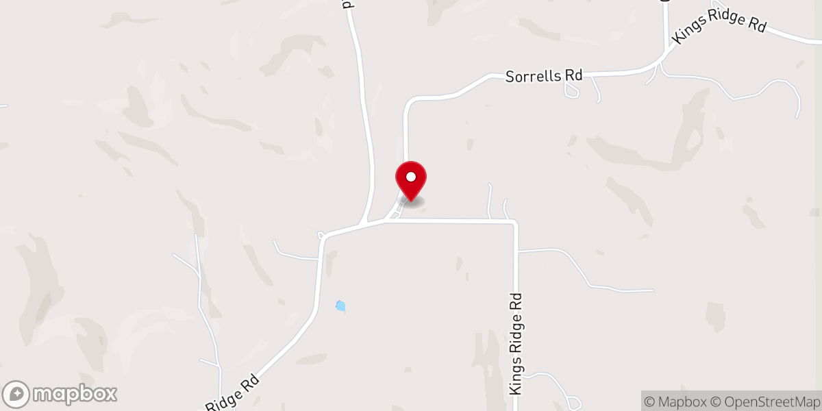 Map showing location of Fairview Church of Christ