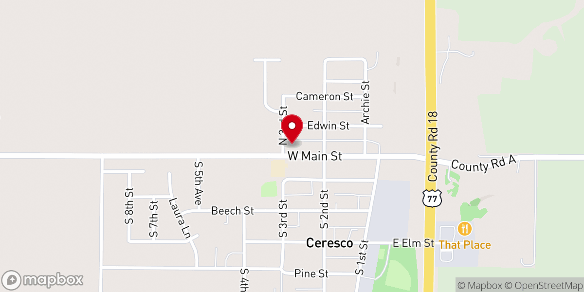 Map showing location of Immanuel Lutheran Church
