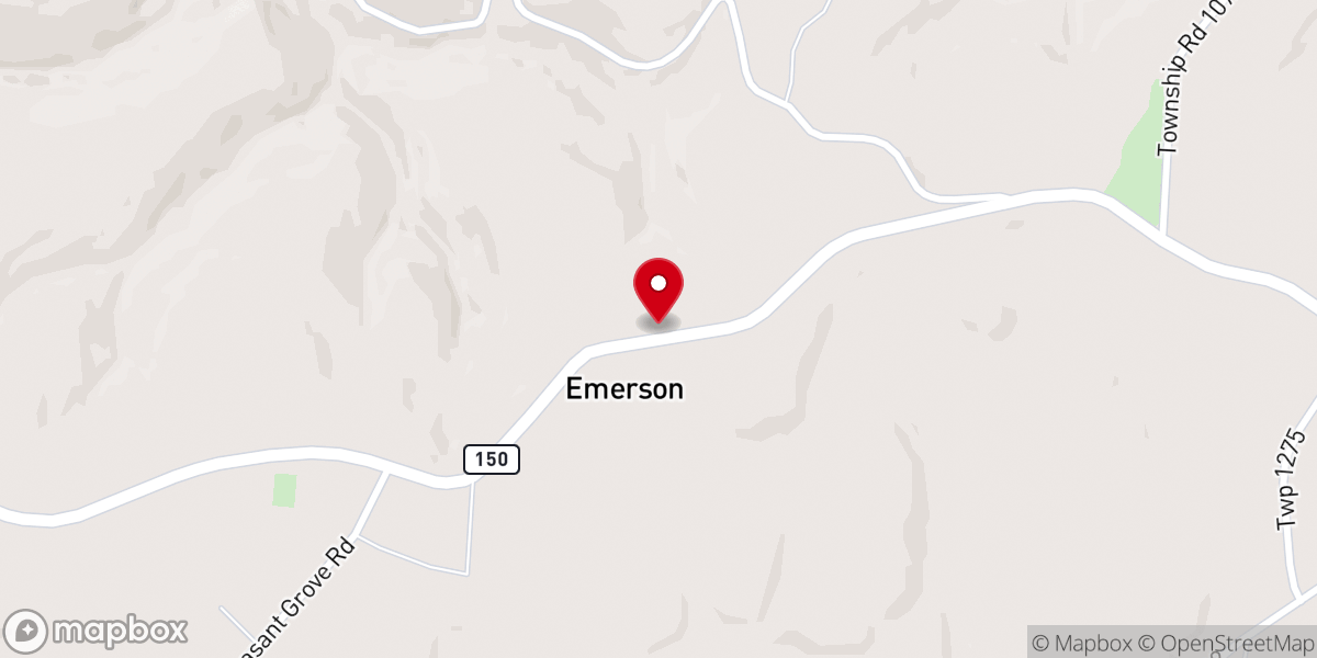 Map showing location of Trenton Church