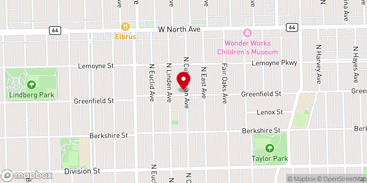 Map showing location of St. Giles Parish - McDonough Hall