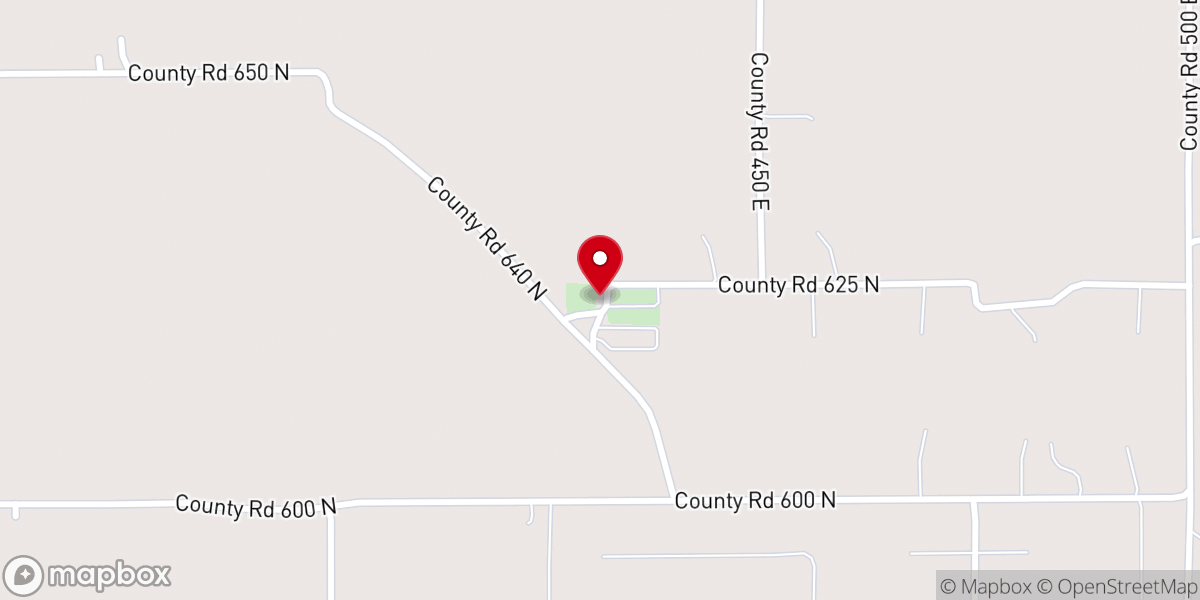 Map showing location of Powell Church