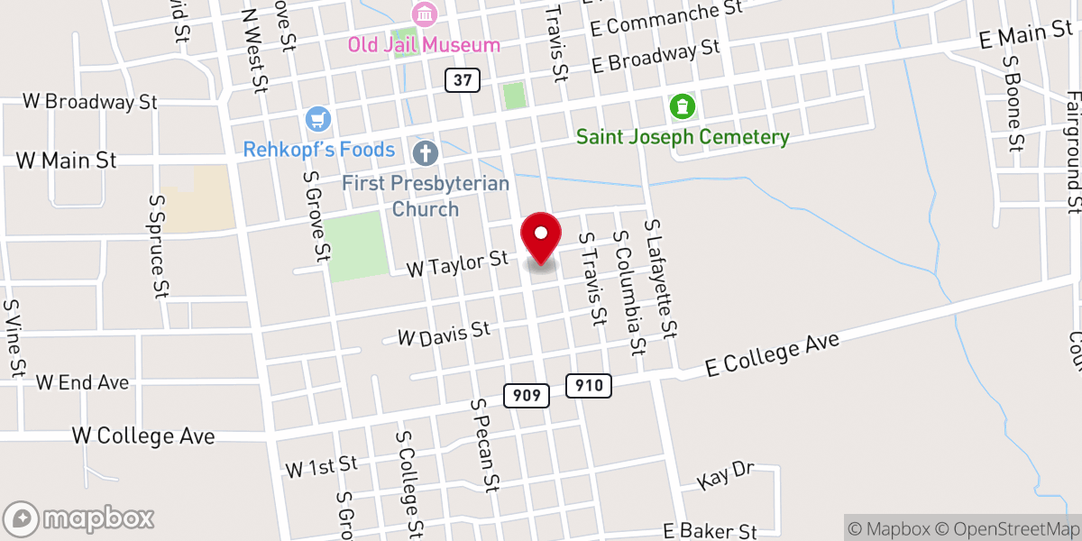 Map showing location of Zion Traveler Baptist Church