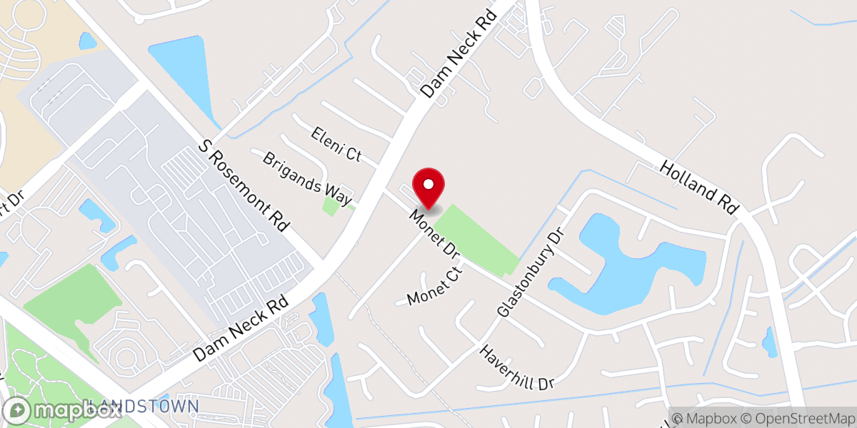Map showing location of Restoration Church at Landstown