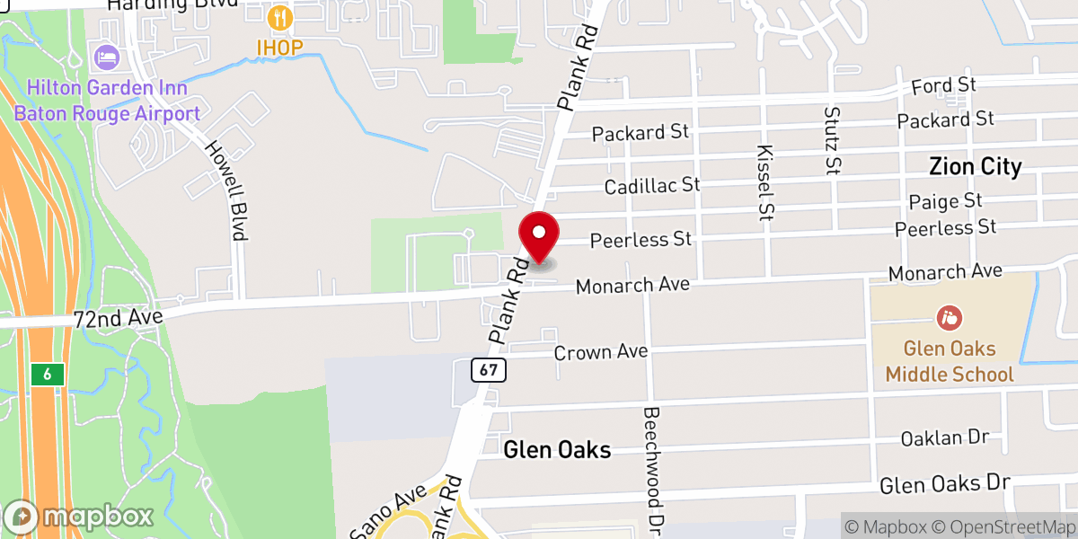 Map showing location of Promised Land Baptist Church