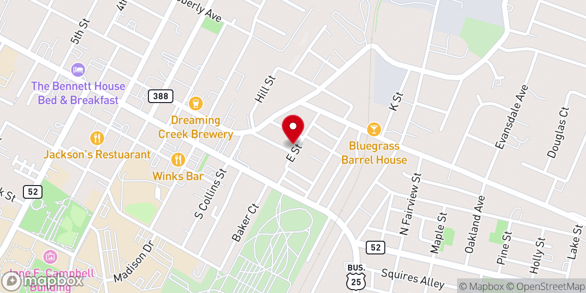 Map showing location of St. Paul A.M.E Church