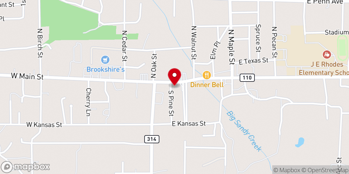 Map showing location of Grace Baptist Church of Van