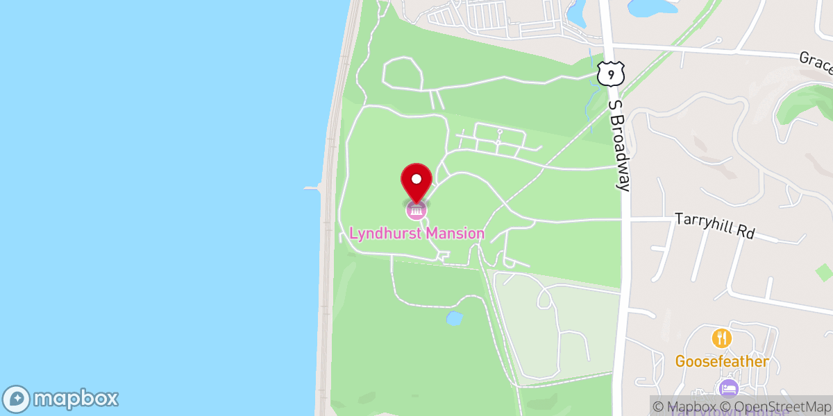 Map showing location of Lyndhurst Mansion