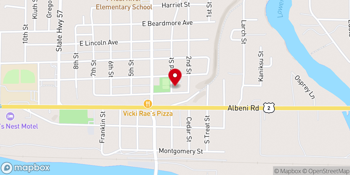 Map showing location of St. Catherine of Siena Parish