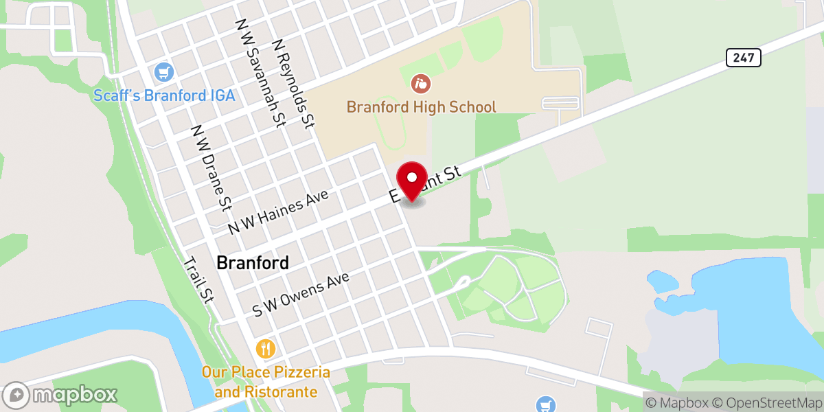 Map showing location of San Juan De La Cruz Catholic Mission