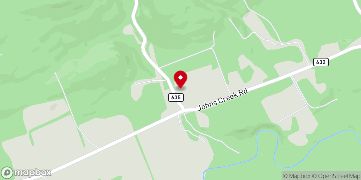 Map showing location of Craig Healing Springs Christian Church