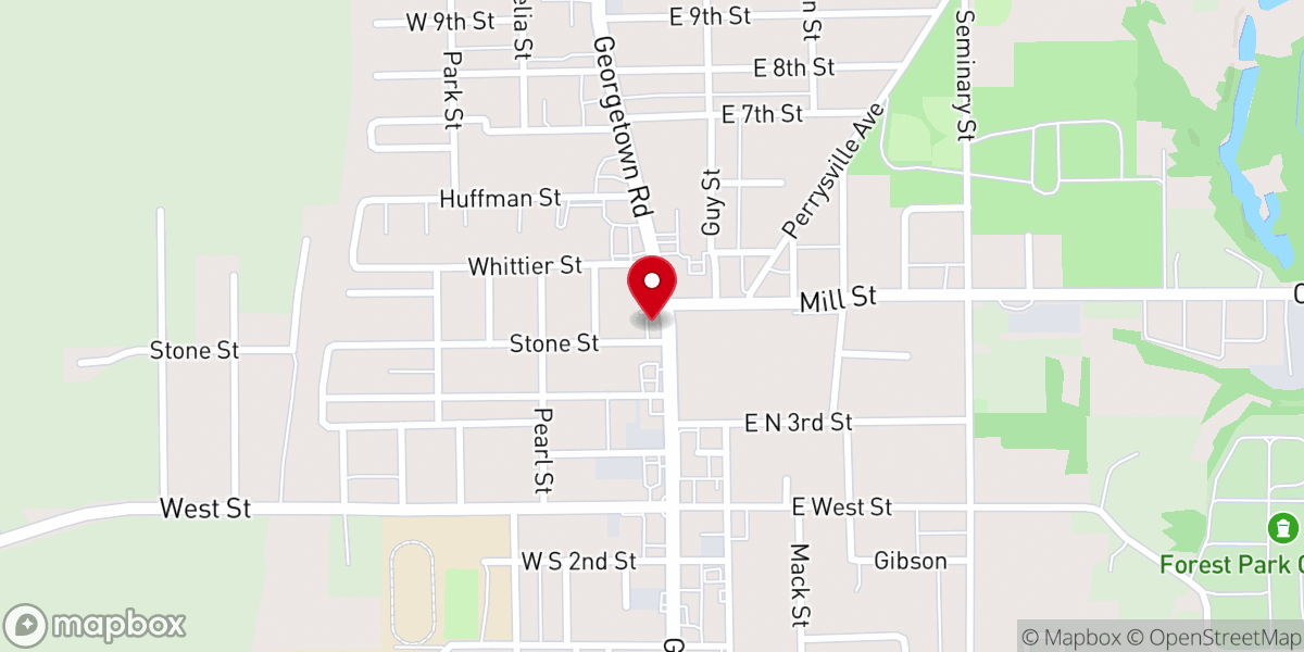 Map showing location of Georgetown United Methodist Church