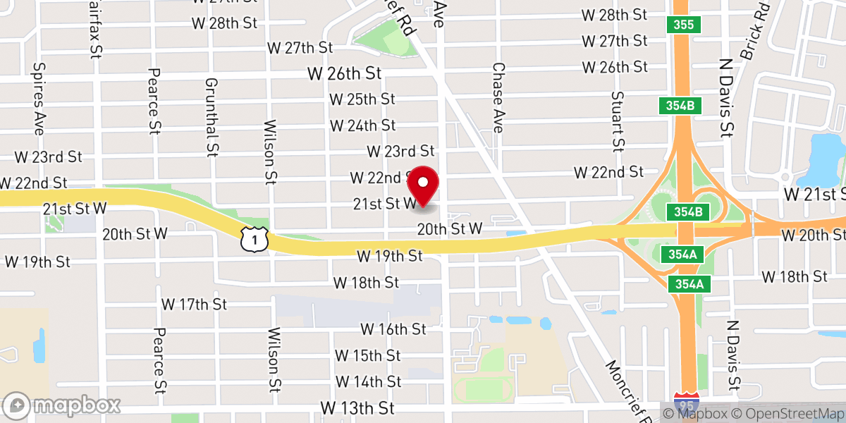 Map showing location of Royal Tabernacle Missionary Baptist Church