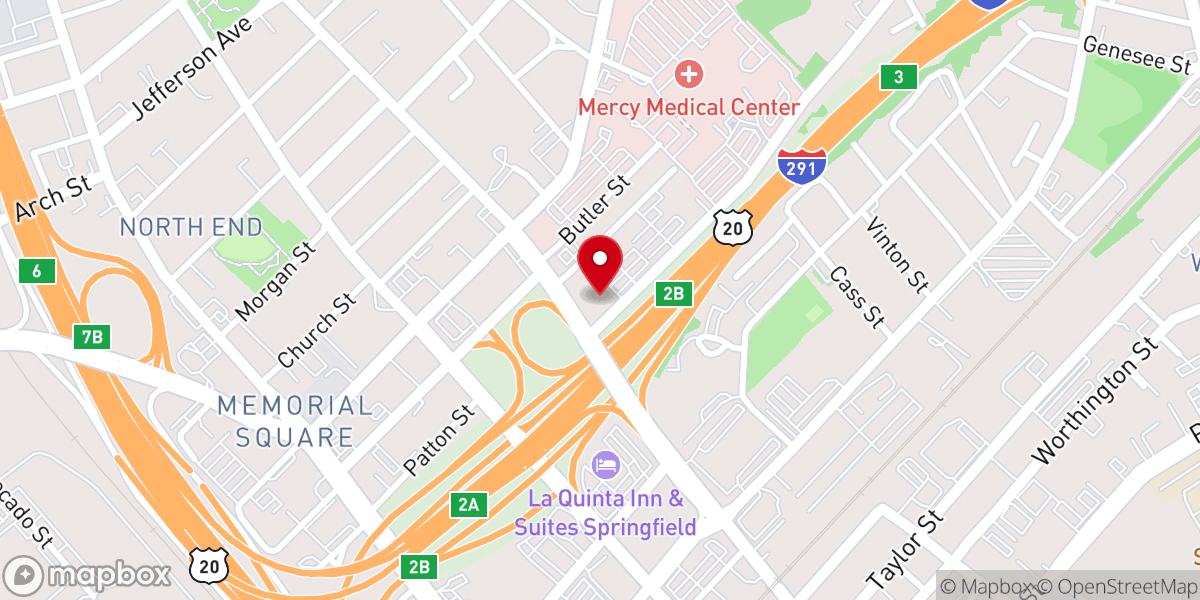 Map showing location of Sacred Heart Church