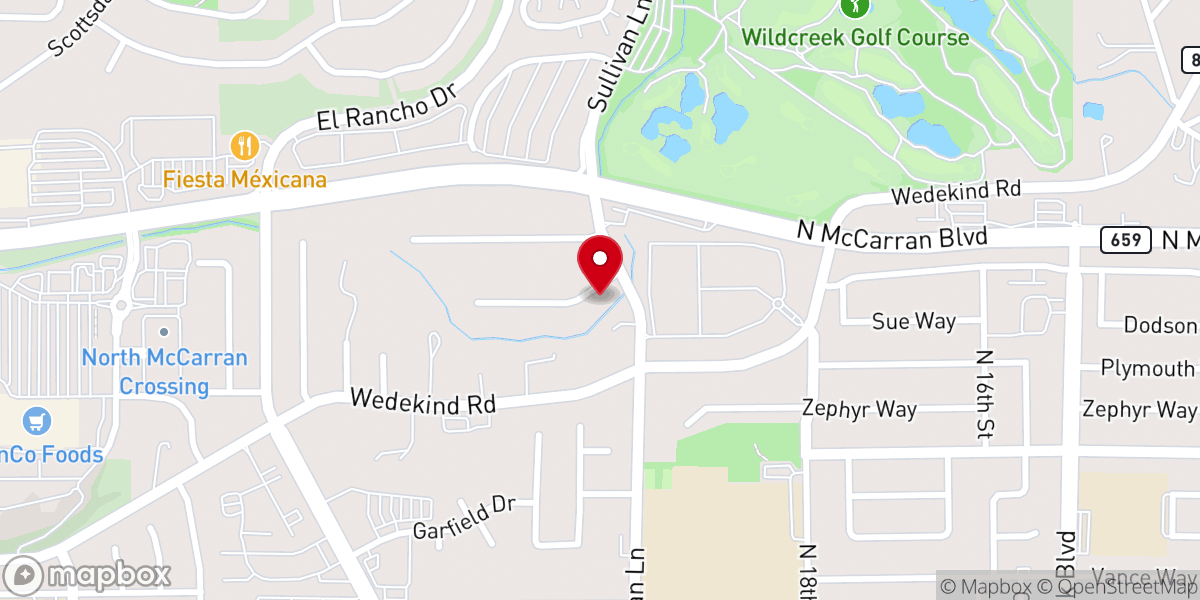 Map showing location of Reno Young Nak Presbyterian Church