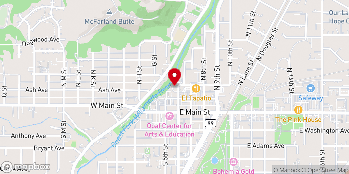 Map showing location of 6th and Gibbs Church of Christ