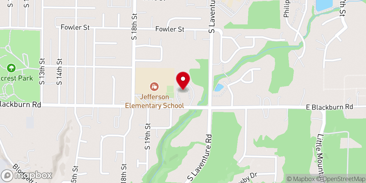 Map showing location of First Evangelical Lutheran